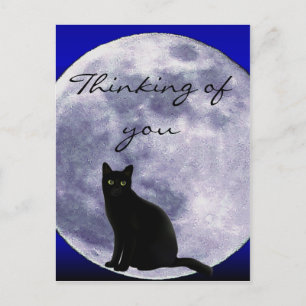 Cat in the Moon_ Postcard