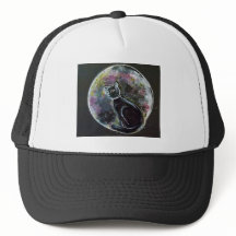 Cat in the Moon Trucker Hat