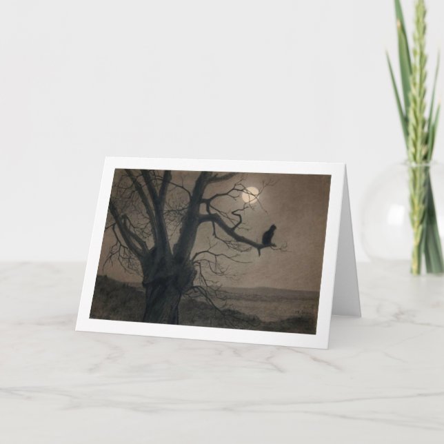 Cat in the Moonlight, Alexandre Steinlen Card (Front)