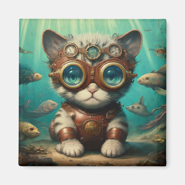 Cat in the Ocean Magnet (Front)