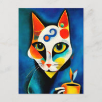 Cat in the style of Classical Modern Art.