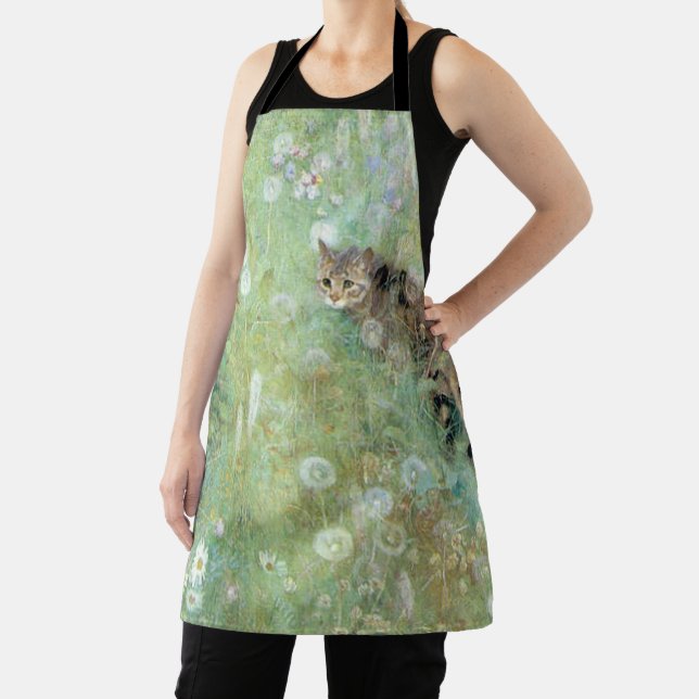 Cat in the Summer Meadow, Bruno Liljefors Apron (Insitu)