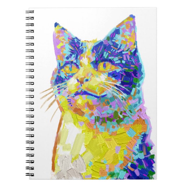 Cat in the Sunlight Button Notebook (Front)