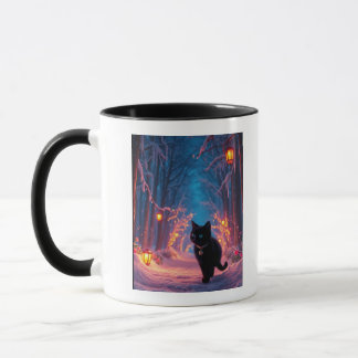 Cat in the woods mug