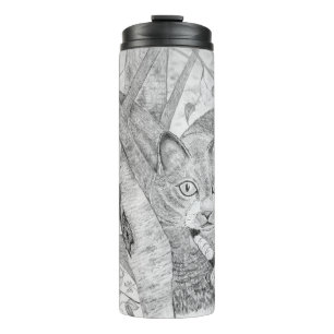 Cat in Tree Thermal Tumbler
