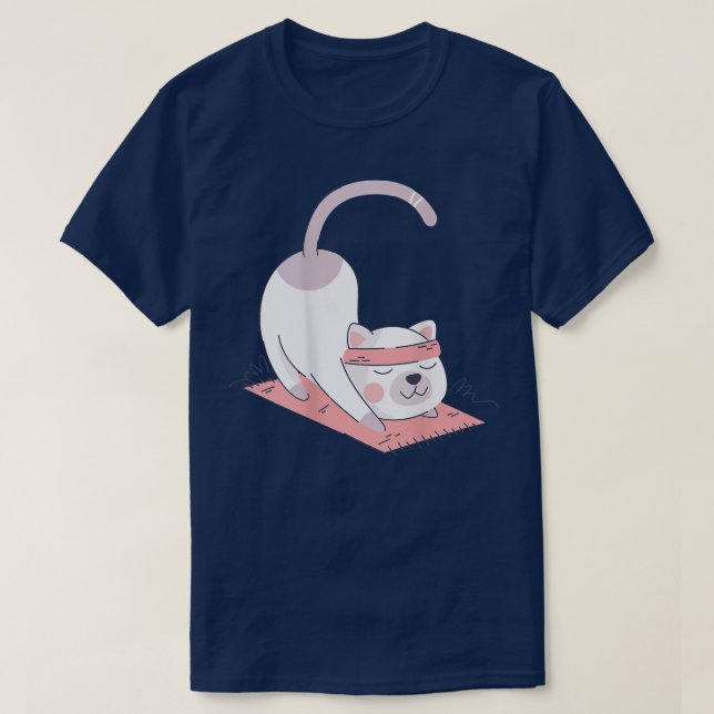Cat International Yoga Day  T-Shirt (Design Front)