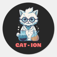 CAT - ION. chemistry cat, laboratory, gift present