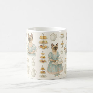 Cat is having afternoon tea London England  Coffee Mug