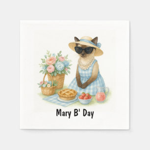 Cat is in  Garden Party Garden Party  Napkin