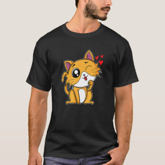 Cat Is In Love And Winks T-Shirt