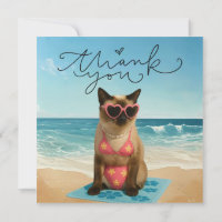 Cat is on the beach