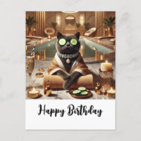 Cat is relaxing in spa