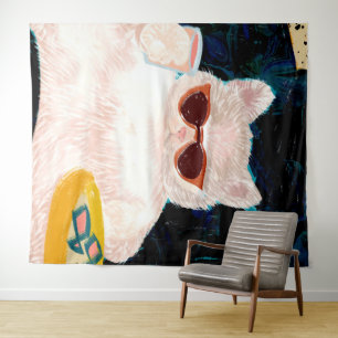 Cat-itude Animals Pets Cats Tapestry