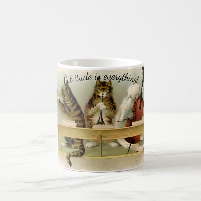 "Cat itude is Everything!" Coffee Mug (Center)