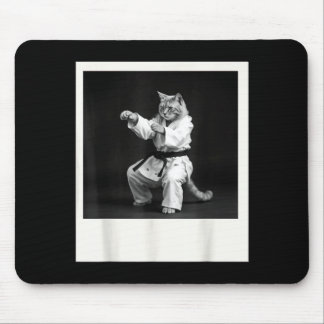 Cat Jiu Jitsu Karate Taekwondo Funny Graphic Mouse Pad