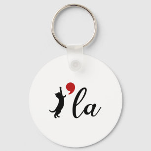 Cat Kamala Harris W 2024 Madam President Comma La Keychain
