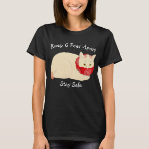 Cat Keeping 6 Feet Apart T-Shirt