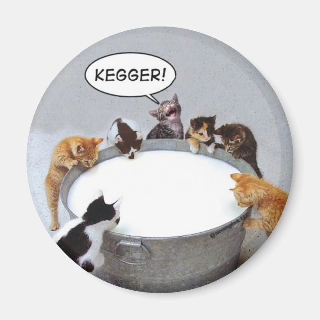 Cat Kegger Magnet (Front)