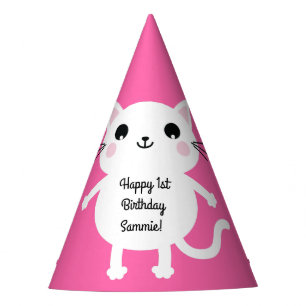 Cat Kid's Birthday Party Cute Kitty Party Hat