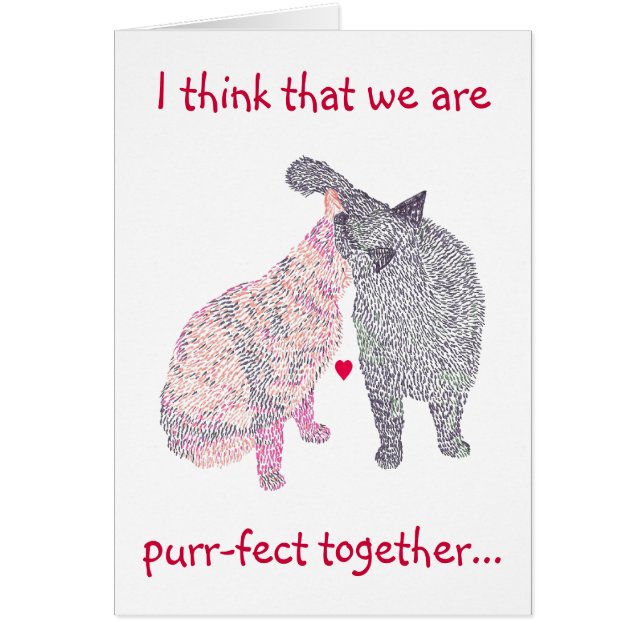 Cat Kiss, Marriage Proposal Card, Would you marry (Front)