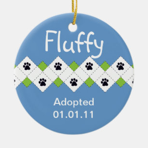 Cat/Kitten Adoption Announcement Ceramic Ornament