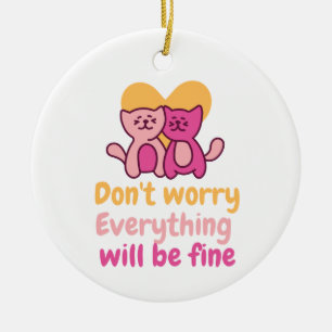 cat/kitten/animal Ceramic Ornament
