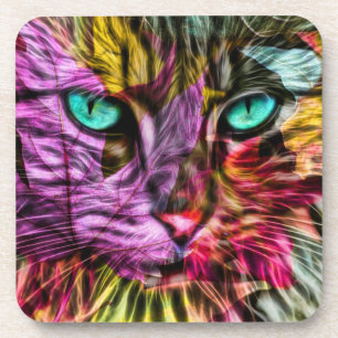 Cat Kitten Artsy Coaster