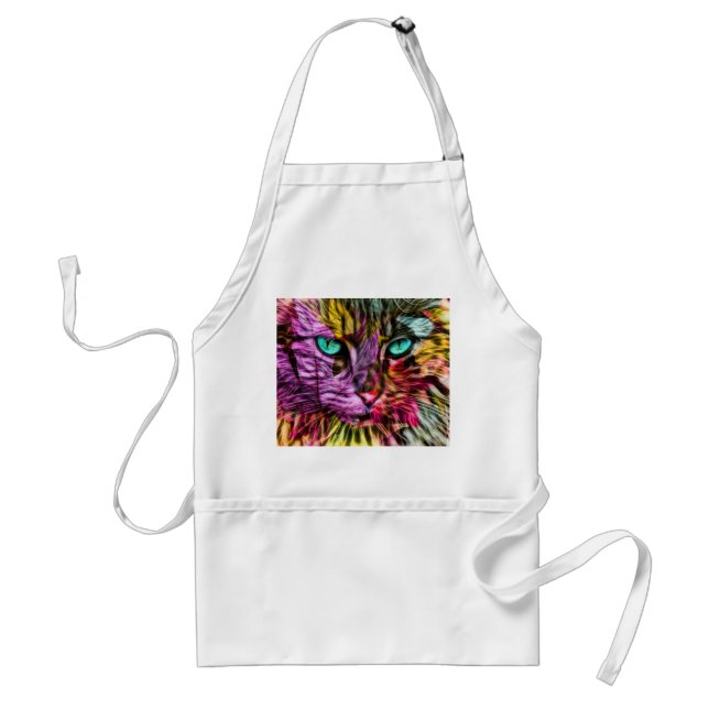 Cat Kitten Artsy Standard Apron (Front)