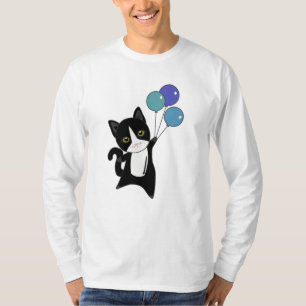 Cat Kitten Balloons Cute Animals black Cats T-Shirt