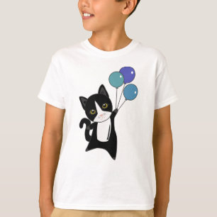 Cat Kitten Balloons Cute Animals black Cats T-Shirt