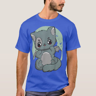 Cat Kitten Chibi Anime Neko Gothic Grunge Ghostcor T-Shirt