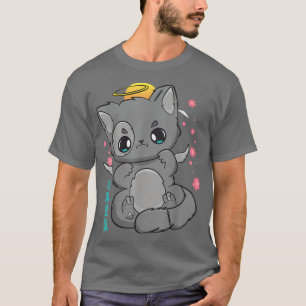 Cat Kitten Chibi Anime Neko Pastel Goth Angelcore T-Shirt