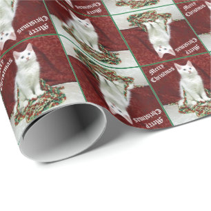Cat, Kitten, Christmas, Rescue, Photo Wrapping Paper
