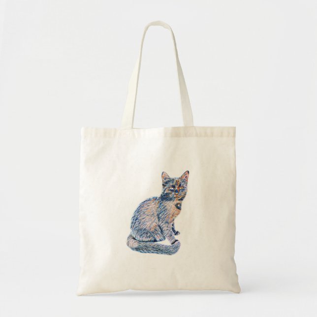 Cat Kitten Cute Fur Nose Funny Animals Tote Bag (Front)