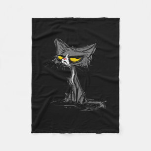 Cat Kitten Did I Roll My Eyes Out Loud Funny Sarca Fleece Blanket