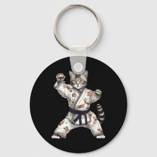 Cat Kitten Kitty Karate Taekwondo Kickboxing Keychain