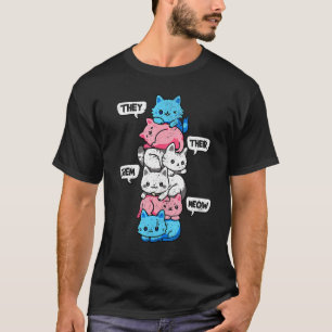 Cat Kitten  LGBT Support LGBTQ Transgender Pride F T-Shirt