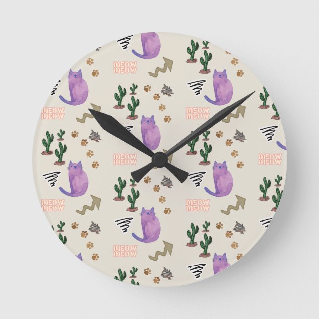 Cat Kitten Meow Horloge (Recto)