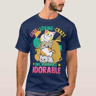 Cat Kitten Pile  Cute Kawaii  Loving Crazy Adorabl T-Shirt