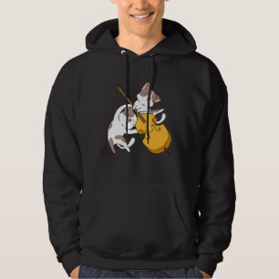 Cat Kitten Playing Cello Cat  Cello Player Cellist Hoodie