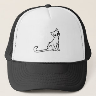 Cat Kitty Animal Cute Vector Clipart Sticker Trucker Hat