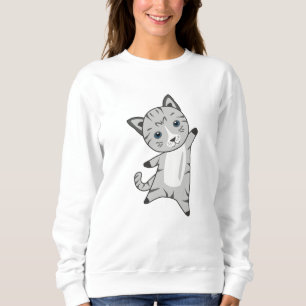 Cat Kitty Grey Fur Nose Cute Animals Sweatshirt