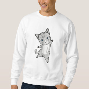 Cat Kitty Grey Fur Nose Cute Animals Sweatshirt