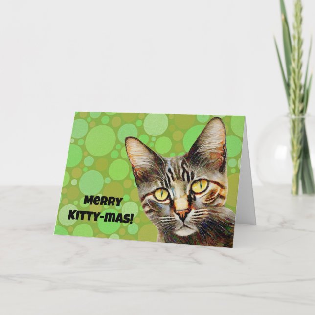 Cat Kitty Kitty Kitty-mas Carte de Noël (Devant)