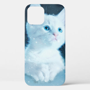 Cat kitty snow art animal nature iPhone 12 case