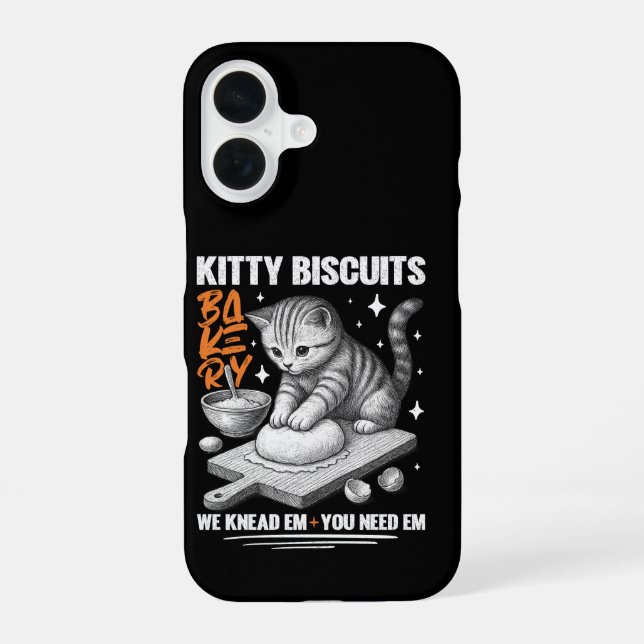 Cat Kneading Baker Kitty Biscuits We Knead Em You iPhone 16 Case (Back)
