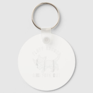 Cat Knife Fluff Around And Find Out _1  Keychain