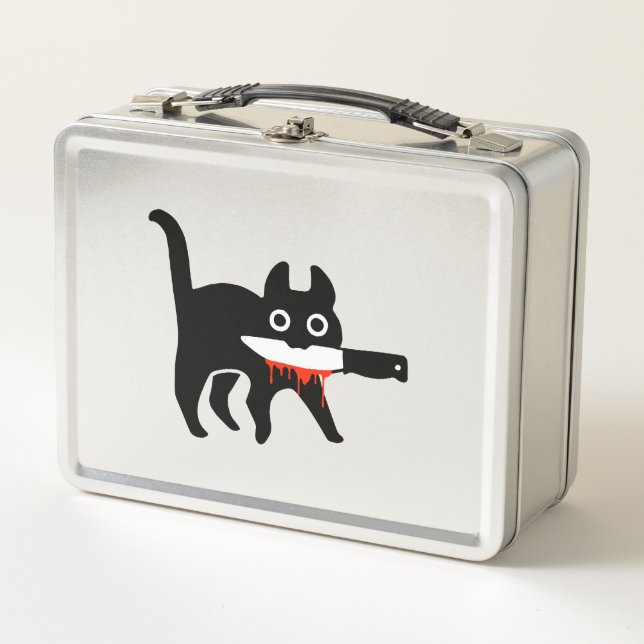 Cat Knife Metal Lunch Box (Front)