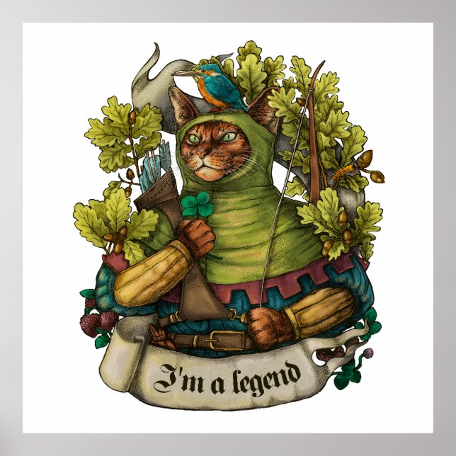 Cat Knight vintage  print (Front)