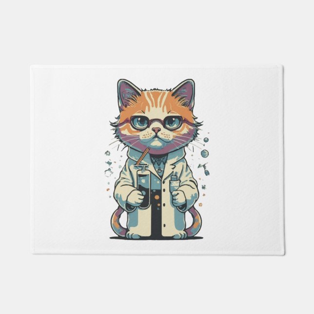 Cat Lab Focused Doormat (Front)